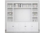 Casa Padrino Libreria In Stile Country Bianco 254 Cm - Mobili In Stile Country
