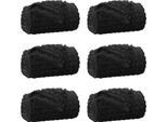 Vidaxl Coperte 6 Pezzi In Pile Nero 150 X 130 Cm