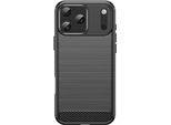 Inf Custodia Nera In Tpu Per Iphone 17 Pro Max - Fibra Di Carbonio, Supporto, Magnetica