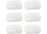 Vidaxl Coperte 6 Pezzi In Pile Bianco 200 X 150 Cm