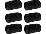 Vidaxl Coperte 6 Pezzi Nero 220 X 240 Cm In Pile