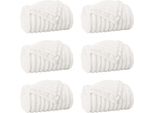 Vidaxl Coperte 6 Pezzi In Pile Bianco 270 X 240 Cm