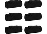 Vidaxl Coperte 6 Pezzi In Pile Nero 170 X 130 Cm