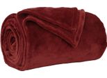 Vidaxl Coperta Bordeaux Rosso 240 X 270 Cm In Pile