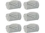 Vidaxl Coperte 6 Pezzi Grigio 200 X 150 Cm In Pile