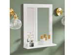 Sobuy Armadietto Da Bagno Con Specchio A Parete Armadietto Da Bagno Appeso Con Ripiano Per Il Bagno Montaggio A Parete Specchio Da Bagno Bianco 40X49X10Cm FRG129-W