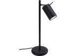 Lampada Da Tavolo Ring Nero 1Xgu10 10W Acciaio 43X19.5X14.5Cm Sollux Lighting