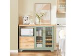 Sobuy FSB81-GR Buffet Credenza Armadio Da Cucina Cassettiera Armadio Da Corridoio Armadio Per Microonde
