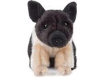 Living Nature Maiale Giocattolo Di Peluche Nero Rosa 20 Cm