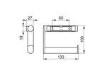Keuco Ersatzteil Toilettenpapierhalter Plan 14962, Offene Form, Links, Verchromt, 14962010001 14962010001