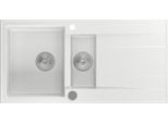 Sapho Lavelli - Lavello In Granito, 960X480 Mm, Bianco GR1331