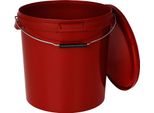 Benbow Secchio Con Coperchio 20L X100 Rosso - Sicuro Per Gli Alimenti, Robusto, Ermetico, A Prova Di Perdite, Inodore - Secchio In Plastica Con Manico - Vuoto