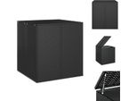 Vidaxl Scatola Per Cuscini Da Giardino In Rattan Pe 100X97,5X104 Cm Nero - Scatole Da Giardino