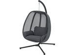 Sedia Pensile Abegondo Con Struttura E Cuscino Indoor Outdoor Max. 120 Kg Cesto Pensile Sedia Pensile Per Interni Ed Esterni Struttura In Acciaio Grigio Scuro