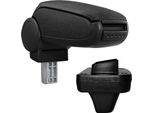 [Pro.Tec]® Bracciolo Centrale, Perfetto Per Opel Astra K - Rivestimento In Tessuto - Nero Con Cuciture Nere