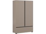 WäScheschrank Otto Home "Cross, Moderner Griffloser Kleiderschrank", Braun (Congo), B:89Cm H:150Cm T:40Cm, Fsc-Zertifizierter Holzwerkstoff, Melamin, Metall, SchräNke, Mehrzweckschrank, DrehtüRenschrank Mit 1 Schublade, 3 Farben VerfüGbar