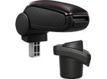 [Pro.Tec]® Citroen C2 (Bj 2003-2009) Bracciolo Centrale In Pelle Artificiale Nera Con Cuciture Rosse Bracciolo Auto Kfz