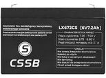 Batteria Al Gel Batteria 6V 7,2Ah Batteria Al Gel Batteria Di Ricambio Cssb Batteria Senza Manutenzione