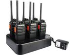 Radio Retevis RT24 Con Caricatore A 6 Vie, Radio Pmr Professionale Senza Licenza, 16 Canali Ctcss/Dcs, Batteria Radio Per Polizia, Cantiere, Scuola (Set Di 6 Radio, Nero)