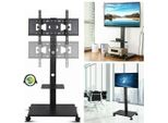 Wisfor Porta Tv Con Rotelle Carrello Porta Tv Mobile Carrello Inclinabile Regolabile In Altezza Per 32"-70"""