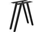 2X Telaio Del Tavolo Gambe Del Tavolo Telaio Di Base Corridoi Del Tavolo 50/70X12X72Cm Nero [En.Casa]