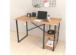 Scrivania Nittedal Con Ripiano Scrivania Per Computer In Stile Rovere Scrivania Per Pc Con 2 Ripiani Struttura Rettangolare In Metallo
