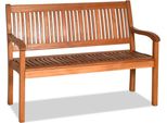 Panca Da Giardino In Legno Costway, Panca In Legno Massiccio Con Portata Di 320 Kg, Panca Da Giardino Per Terrazza, Balcone, Giardino 126X63X91Cm