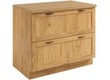 Unterschrank Home Affaire "Teramo", Natur, B:100Cm H:85Cm T:60Cm, Massivholz, SchräNke, Unterschrank, Breite 100 Cm, 2 SchubkäSten