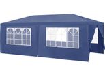 [Padiglione 600X300X255Cm Tenda Da Giardino Tenda Per Feste Padiglione Da Giardino Tenda Per Birra Tendone Blu Scuro