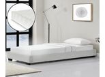 Letto In Ecopelle Letto Imbottito Con Materasso In Schiuma Fredda E Rete A Doghe 90X200 Cm Letto Singolo In Ecopelle Con Materasso ÖKO-TEX Standard 100 Letto Giovanile In Ecopelle In Bianco Corium