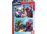 Educa Borras - Puzzle Marvel Spiderman 2X48 ElementóW, Oficjalny Produkt Premium