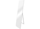 Barletta Specchio Da Terra 150X35 Cm A Figura Intera Specchio Rettangolare Specchio Da Toilette Inclinabile Bianco