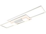 Trio Leuchten Led Deckenleuchte "Albany Led Deckenlampe 37W 4300 Lumen Warmweiß Bis Kaltweiß 2700-6500K", Weiß (Weiß Matt), 1, H: 8Cm, 1 Stk., Leuchten, Fernbedienung, Lichtfarbe Einstellbar, Memory, Nachtlicht, Dimmbar, Led Deckenleuchte