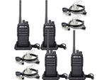 Retevis RT617 Cuffie Radio, Radio Pmr Senza Licenza, Lunga Portata, 16 Canali, Vox, Set Radio Per Scuole, Cantieri, Supermercati (2 Paia, Nero)