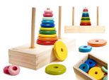 Piramide Di Legno Con Base A Torre Arcobaleno