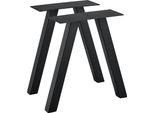 2X Struttura Del Tavolo Gambe Del Tavolo Tavolino Da Caffè Corridoi Del Tavolo 30/40X12X40Cm Nero [En.Casa]