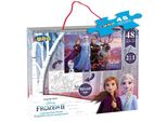 Luna 2In1 Puzzle Gigante Da Colorare Frozen Ii 48 Pezzi Xxl 90X60 Cm