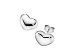 Paar Ohrstecker "In Herzform, Silber 925", Silber, Giorgio Martello Milano, Ohrringe, Damen, Silber 925 (Sterlingsilber)