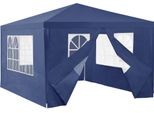 [Padiglione 400X300X255Cm Tenda Da Giardino Tenda Per Feste Padiglione Da Giardino Tenda Per Birra Tendone Blu Scuro