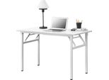 [Neu.Haus]® Scrivania Pieghevole - 120 X 60 Cm Scrivania Per Ufficio Scrivania Per Computer Tavolo Pieghevole Bianco