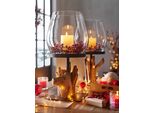 Windlicht Heine Home, Braun (Braun, Natur), B:23Cm H:48Cm T:23Cm, Kerzenhalter, Geschenkartikel Windlicht Kerzenhalter