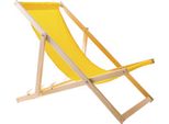 Sdraio Woodok In Legno Di Faggio Sedia Da Spiaggia Sdraio Per Spiaggia, Giardino, Balcone E Terrazza Sdraio Pieghevole Fino A 120 Kg Giallo