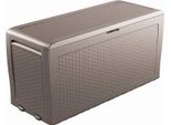 Contenitore Da Giardino Keter Samoa Rattan 270 L - 117 X 45 X 57 Cm - Cappucino