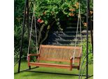 Costway Panca A Dondolo Panca Sospesa A 2 Posti, Caricabile Fino A 360 Kg Panca Da Giardino Altalena Da Giardino Hollywood 126X62X60Cm Legno Per Terrazza Giardino & Balcone