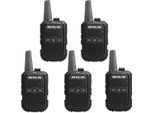 Retevis RT15 Trasmettitore Mini, 16 Ch 50 Ctcss / 208DCS, Vox, Scansione, Radio Ricetrasmittente Ricaricabile, Cavo Di Ricarica Usb E Adattatore, Set Di Radio Ricetrasmittenti Portatili Per Scuole E Aziende (Nero, Confezione Da 5)