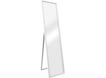 Specchio A Stelo Giovinazzo 150X35 Cm Specchio A Figura Intera Cornice In Mdf Rettangolare Specchio Da Toilette Inclinabile Bianco