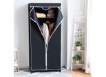Costway Armadio Con Appendiabiti Armadio In Tessuto Armadio Pieghevole 172X74X50Cm Nero