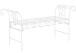 Panchina Da Giardino Cossila 70X147X46 Cm Panchina In Metallo 200 Kg Bianco