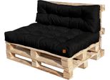 Cuscini Per Pallet 120 X 80 Set Di 2 Pezzi Per Mobili In Pallet Impermeabili Cuscini Per Euro Pallet Eu Divano Per Pallet Trapuntato Completamente Nero