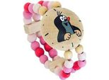 Orologio Detoa Con Polso Talpa In Legno Rosa Sulla Scheda